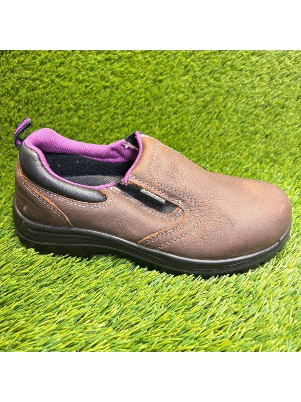 Avenger Foreman Womens Size 8 Brown Leather Composite Toe Safety Work Shoes